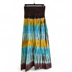 Soul Flower Earthy Tie-Dye Maxi Skirt